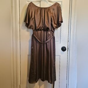 HD in Paris Satin Brown Maxi Dress